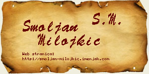 Smoljan Milojkić vizit kartica